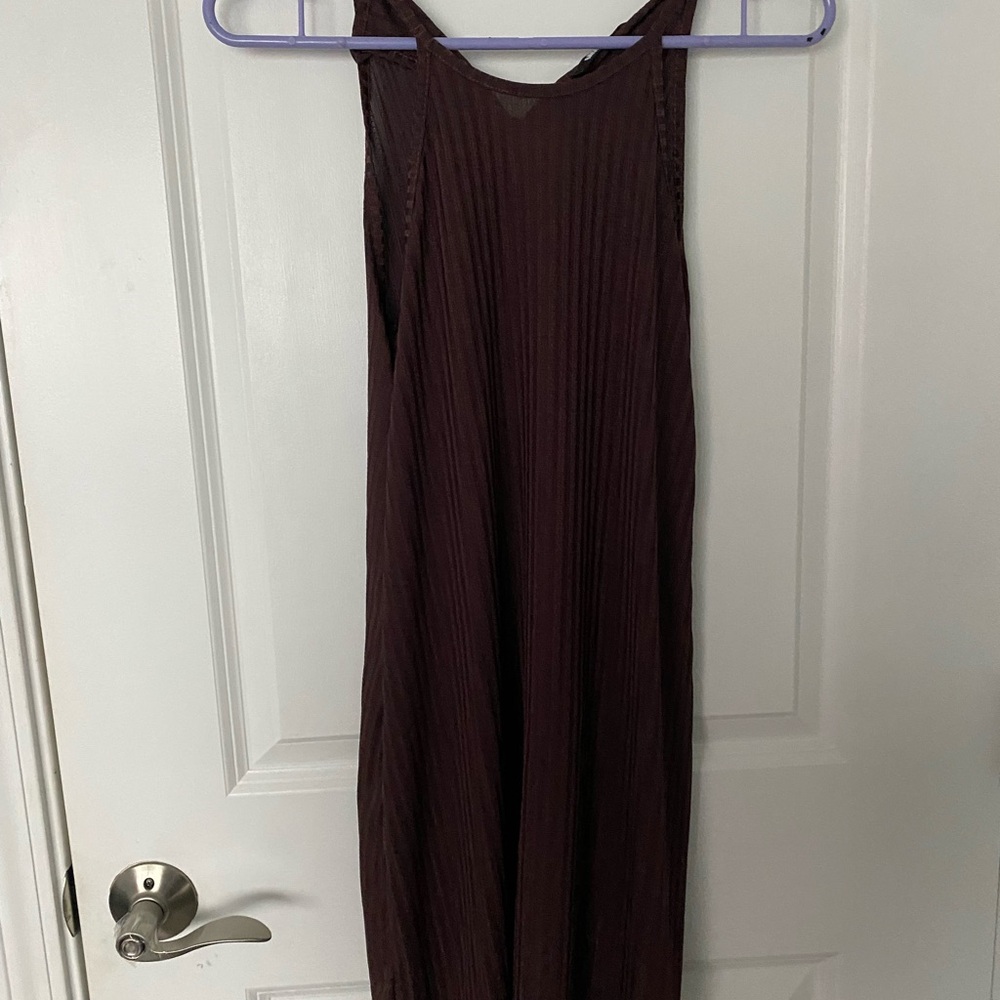 Missguided Sleeveless Maxi Dress in Brown